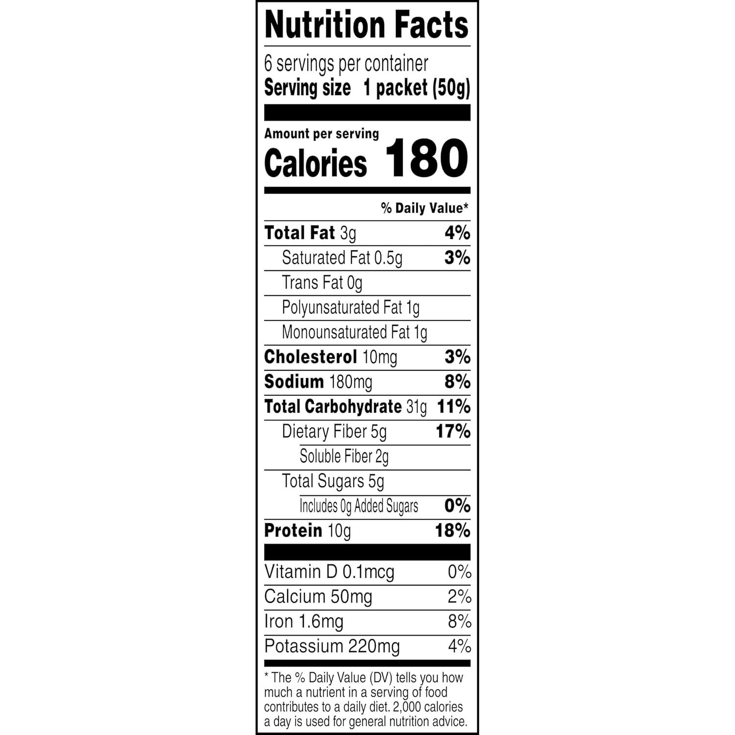 image:imageQUAKER Instant Oatmeal USDA Organic NonGMO Project Verified 3 Flavor Variety Pack Individual Packets 32 Count Pack of 1Protein Apple Cinnamon