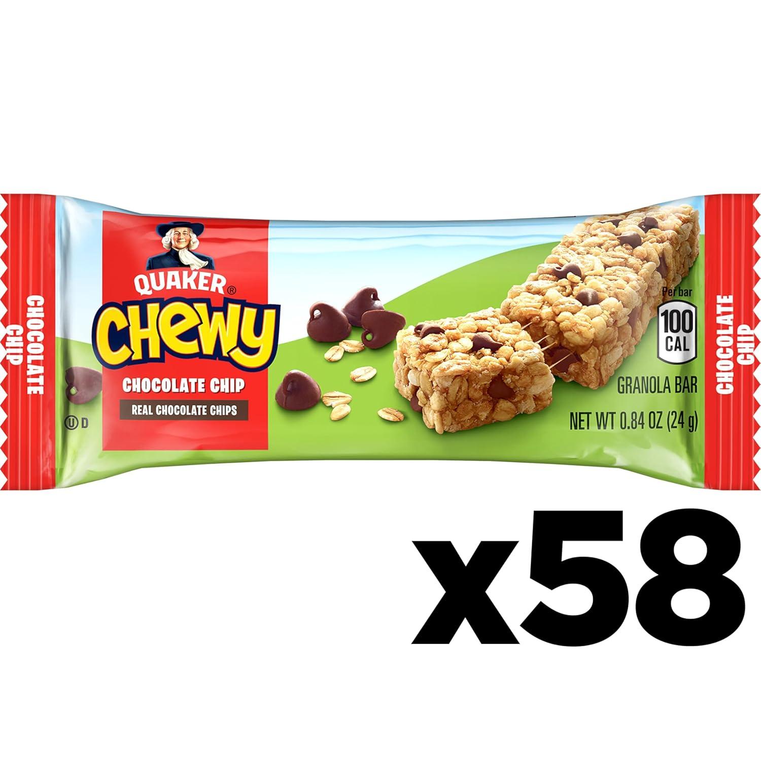 image:imageQuaker Chewy Granola Bars Peanut Butter Chocolate Chip 58 CountChocolate Chip