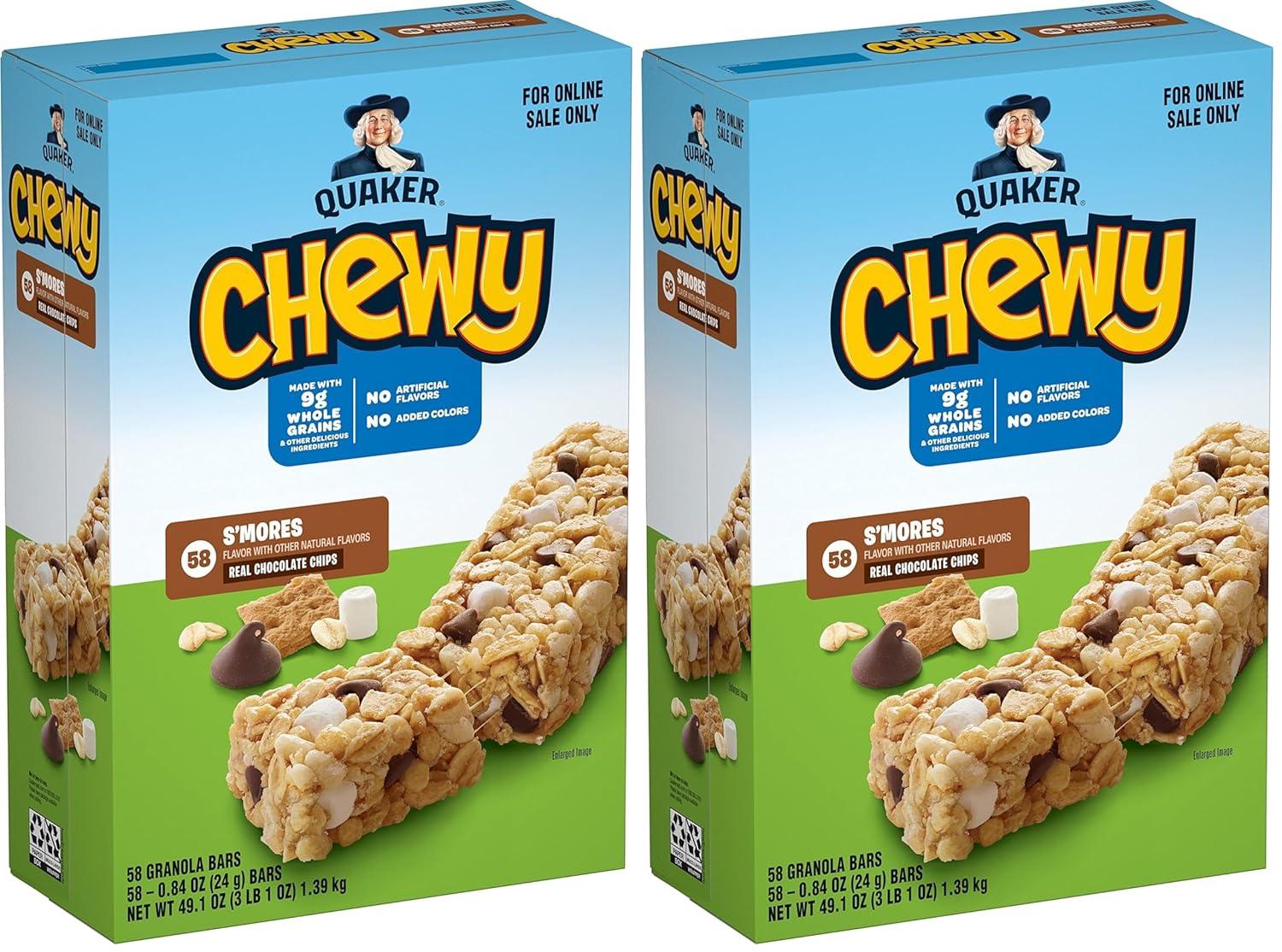 image:imageQuaker Chewy Granola Bars Peanut Butter Chocolate Chip 58 CountSmores