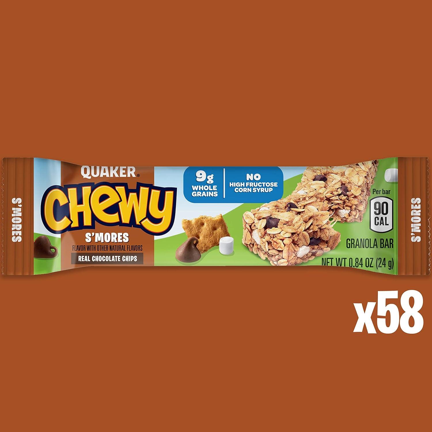 image:imageQuaker Chewy Granola Bars Peanut Butter Chocolate Chip 58 CountSmores