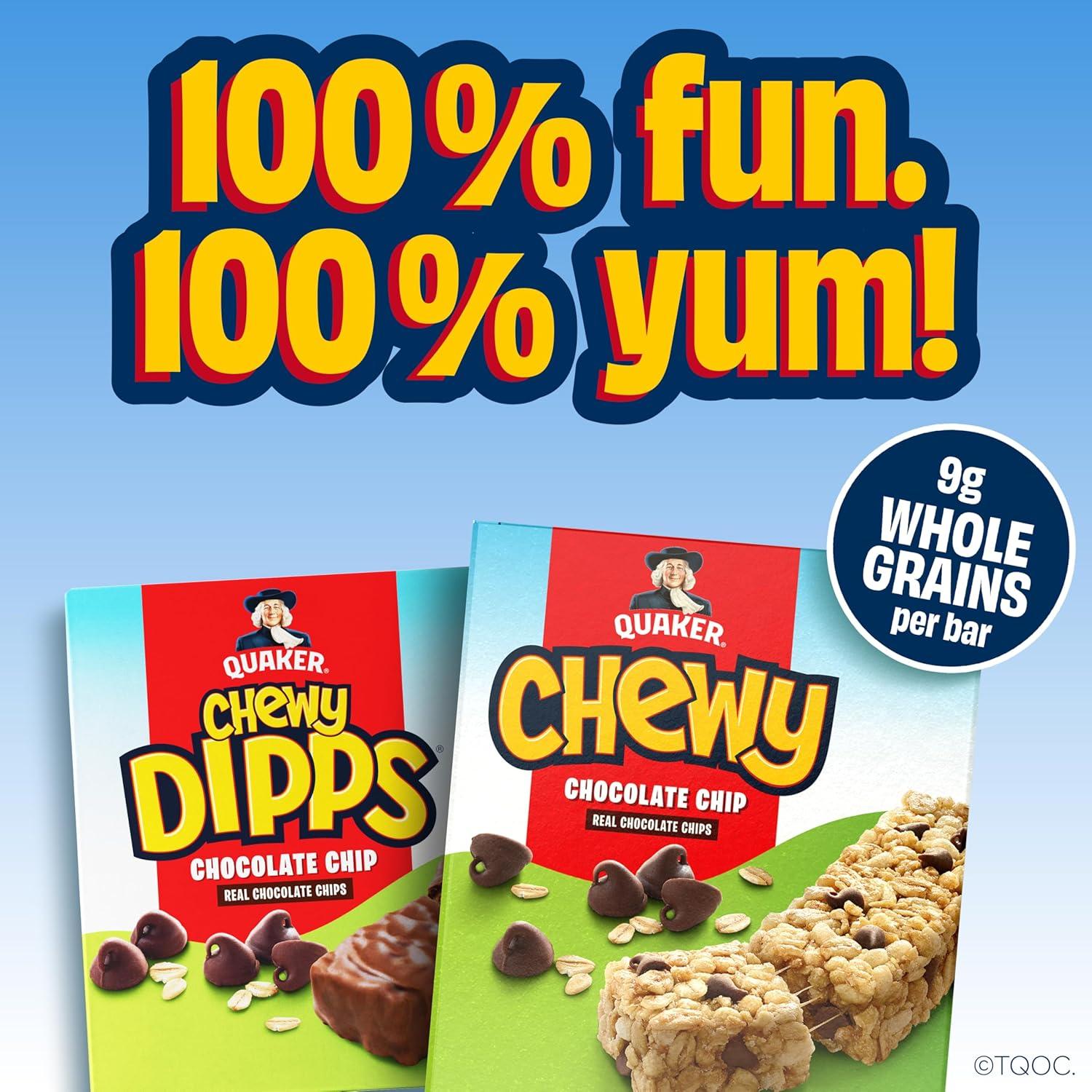image:imageQuaker Chewy Granola Bars Reduced Sugar Chocolate Chip 18 Pack