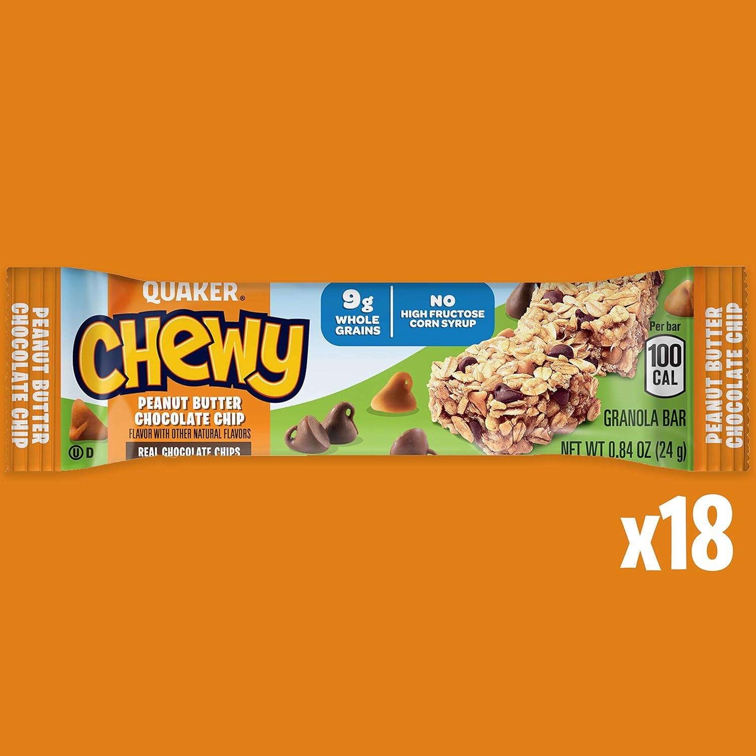 image:imageQuaker Chewy Peanut Butter Chocolate Chip Granola Bars 152 OZ