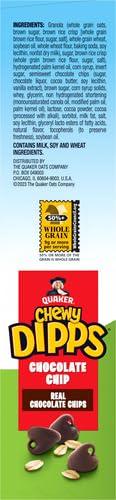 image:imageQuaker Chewy Yogurt Bars Variety Pack 10ctDipps Chocolate Chips 14ct