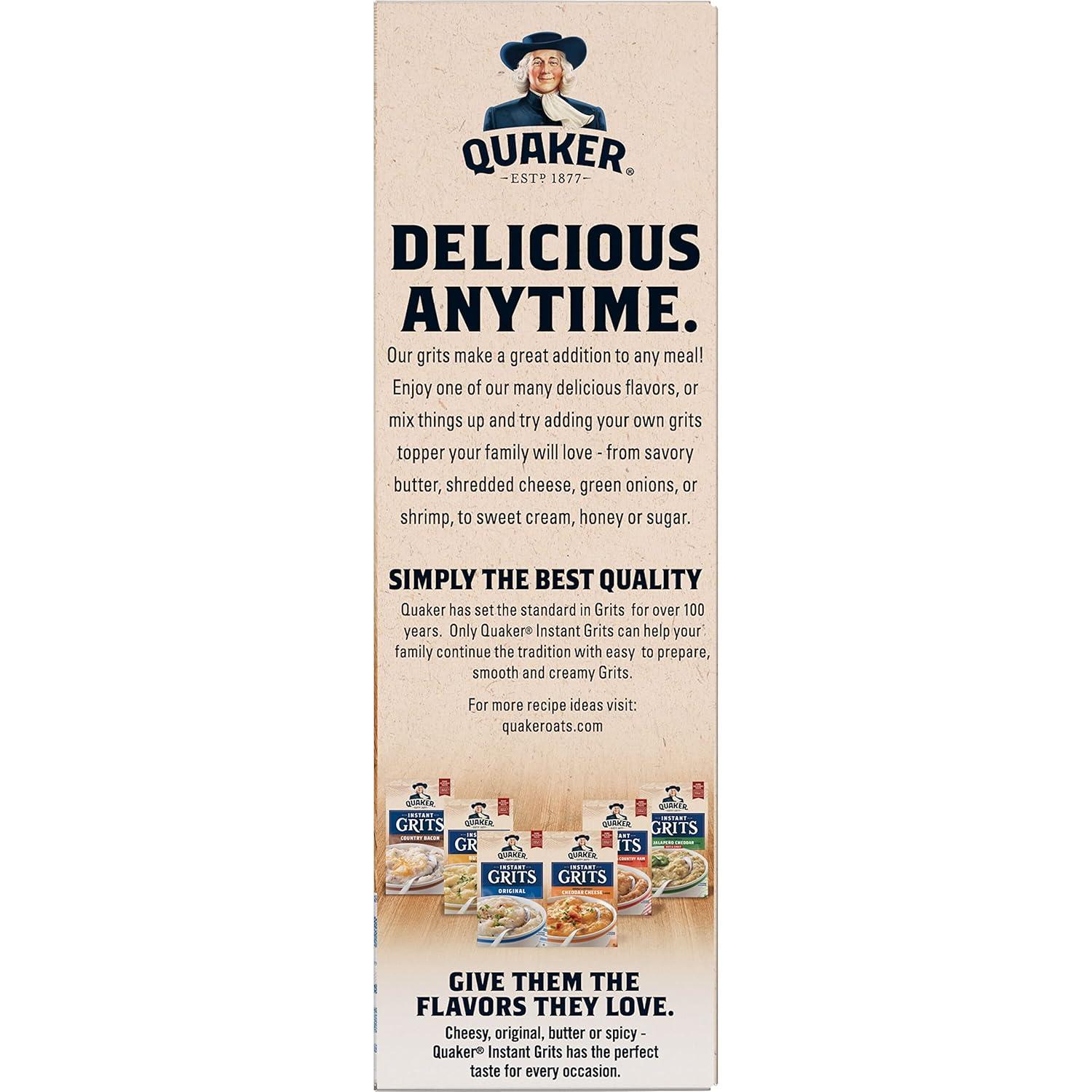 image:imageQuaker Instant Grits 4 Flavor Variety Pack 098oz Packets 10 Pack