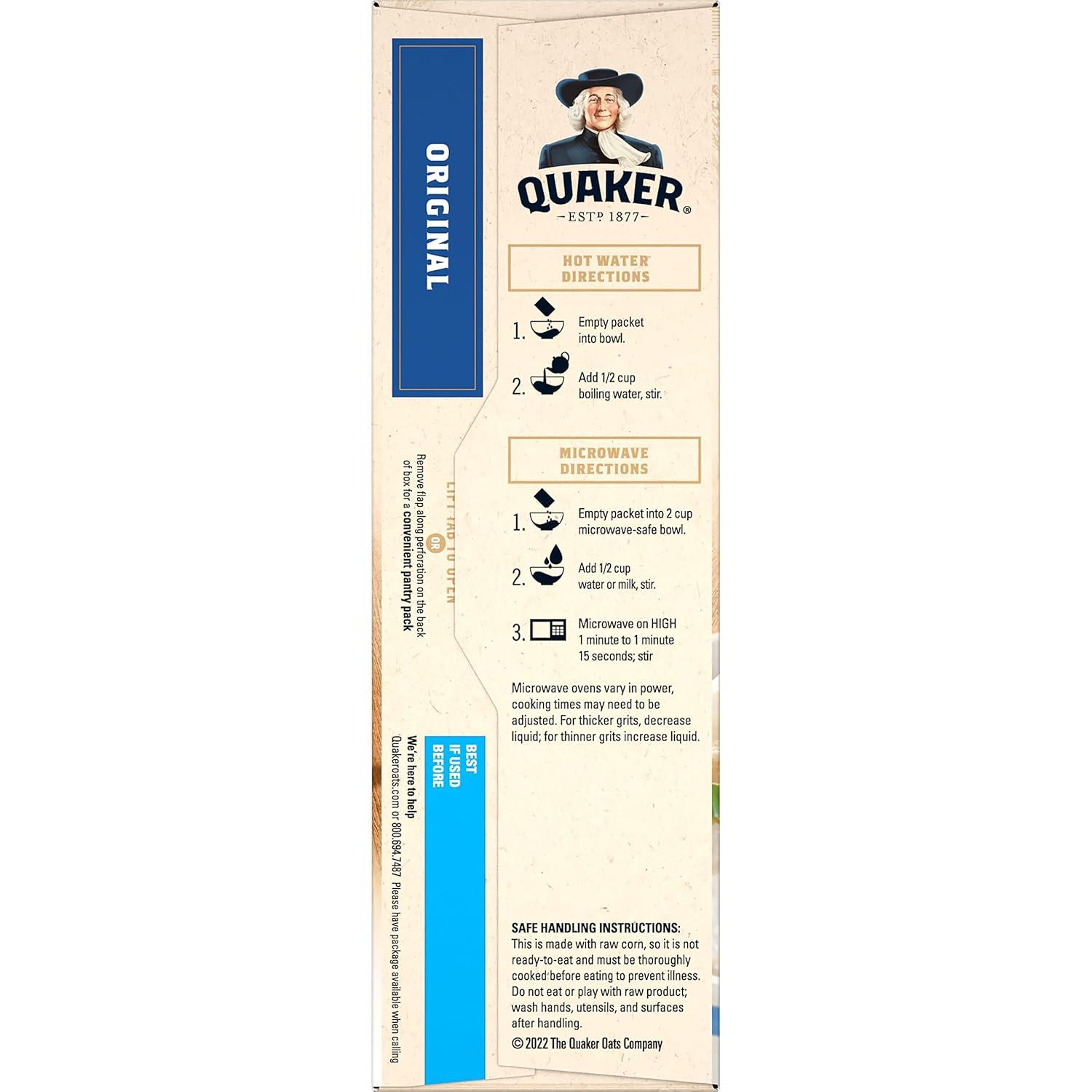 image:imageQuaker Instant Grits Original 098oz Packets 10 Pack10 Count Pack of 1