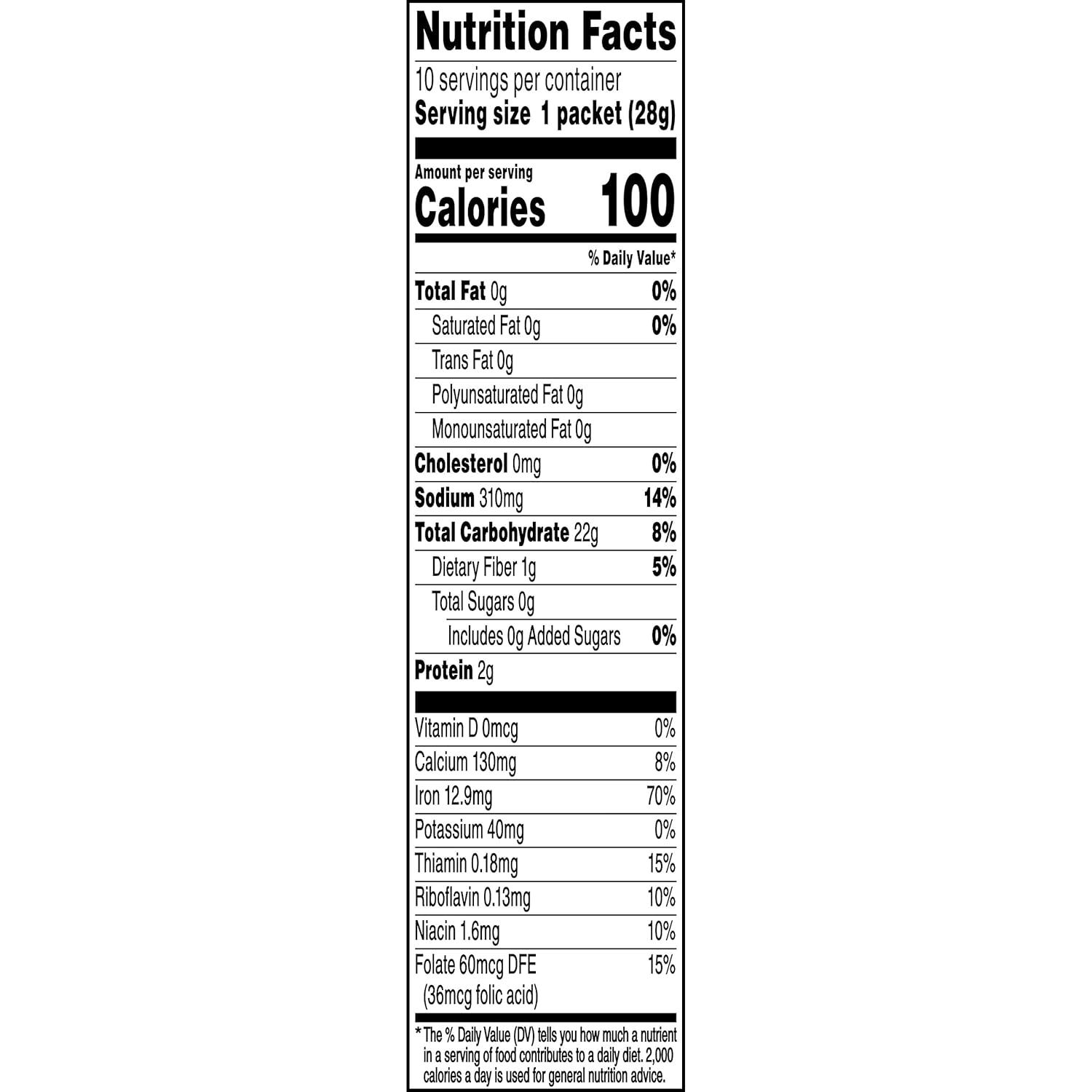 image:imageQuaker Instant Grits Original 098oz Packets 10 Pack10 Count Pack of 4