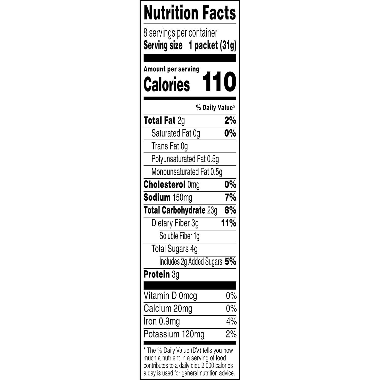 image:imageQuaker Instant Oatmeal Apple Cinnamon Lower Sugar 8 Count87 Ounce Pack of 2