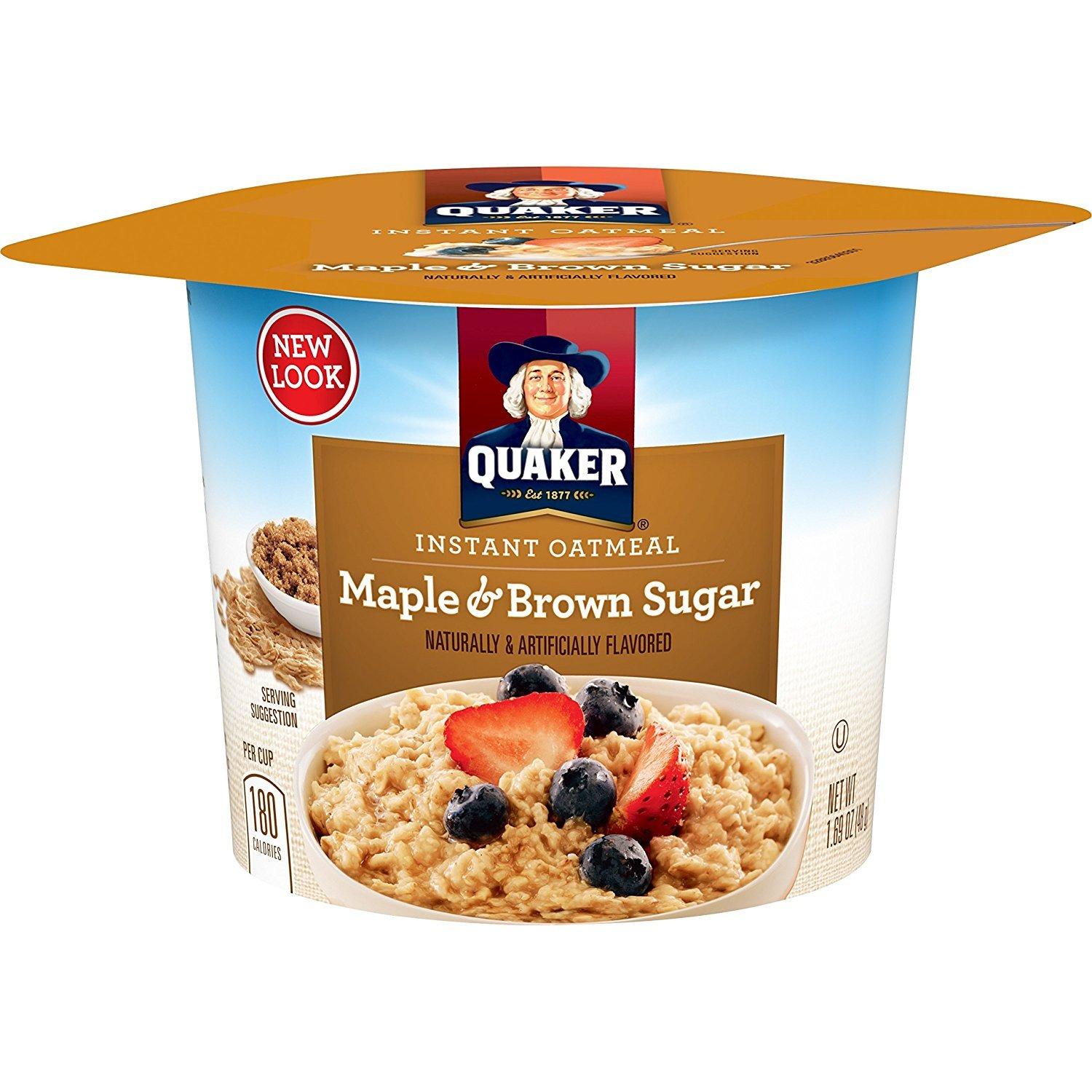 image:imageQuaker Instant Oatmeal Express Cups Maple amp Brown Sugar and Honey amp Almond Variety Pack 12 Count Pack of 1