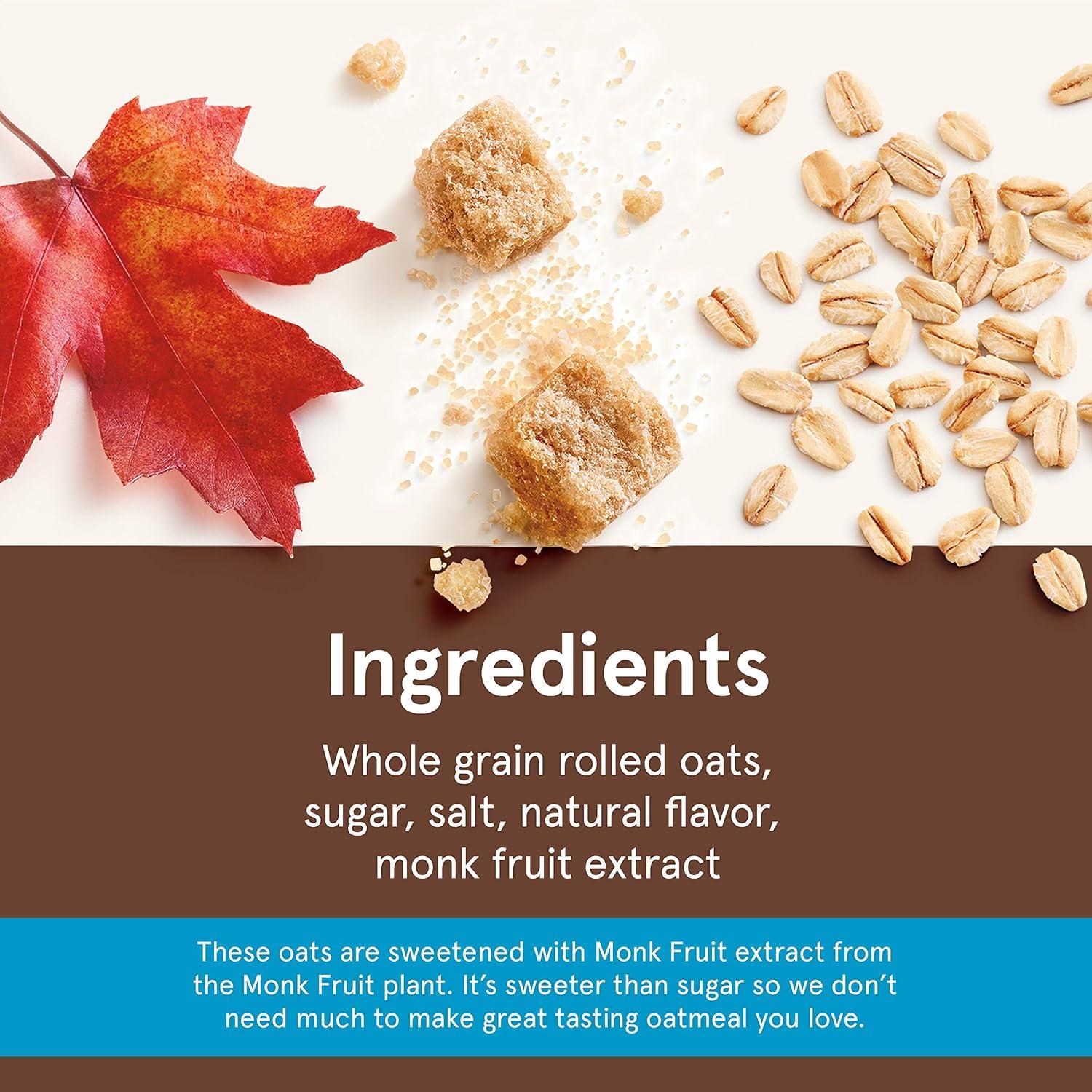 image:imageQuaker Instant Oatmeal Lower Sugar Maple and Brown Sugar Individual Packets 119 Ounce Pack of 48Maple Brown Sugar Lower Sugar