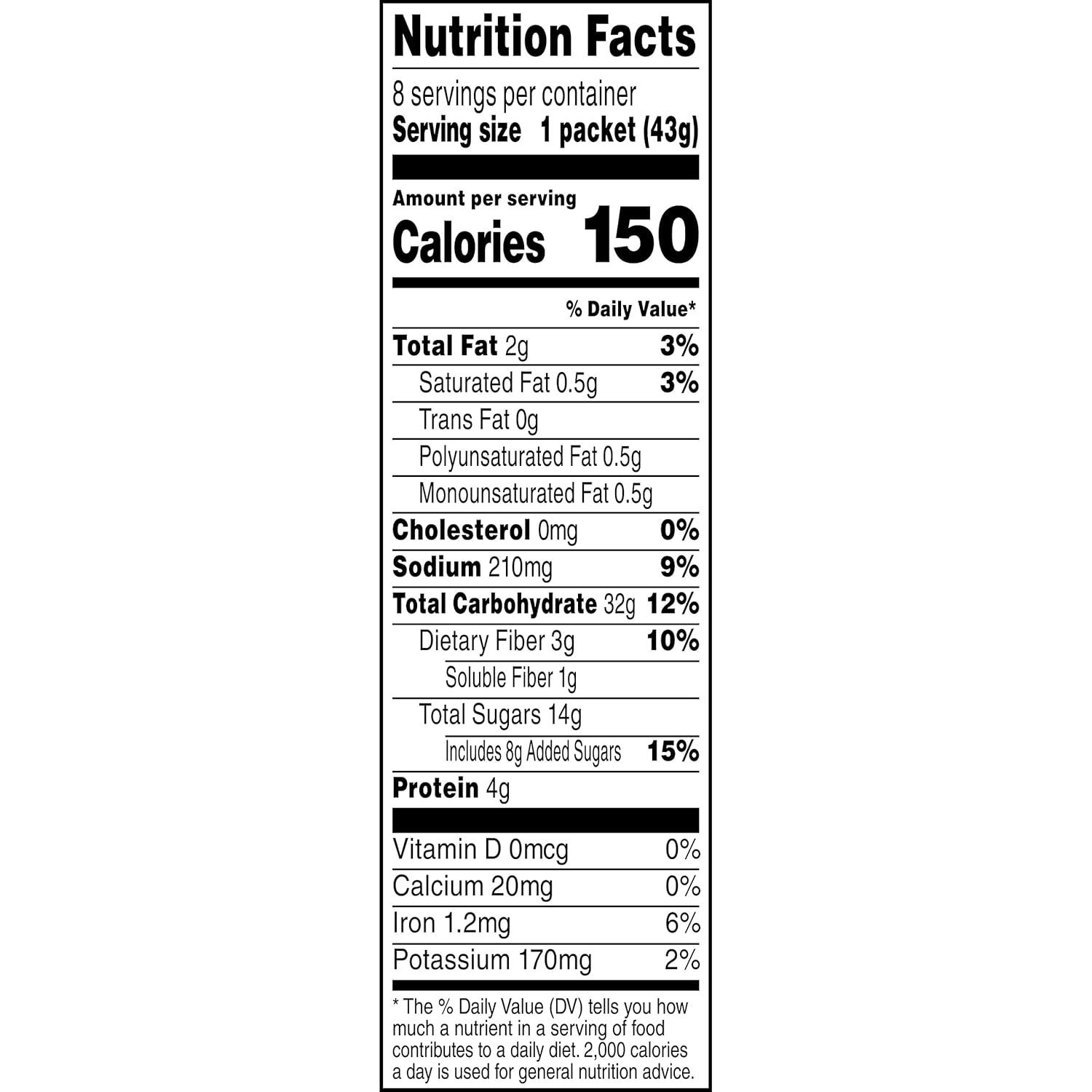image:imageQuaker Instant Oatmeal Raisins amp Spice 151oz Packets 8 Pack151 Ounce Pack of 16