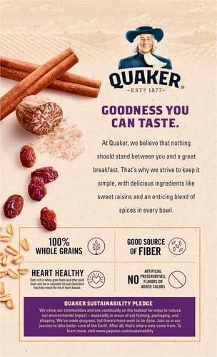 image:imageQuaker Instant Oatmeal Raisins amp Spice 151oz Packets 8 Pack151 Ounce Pack of 16