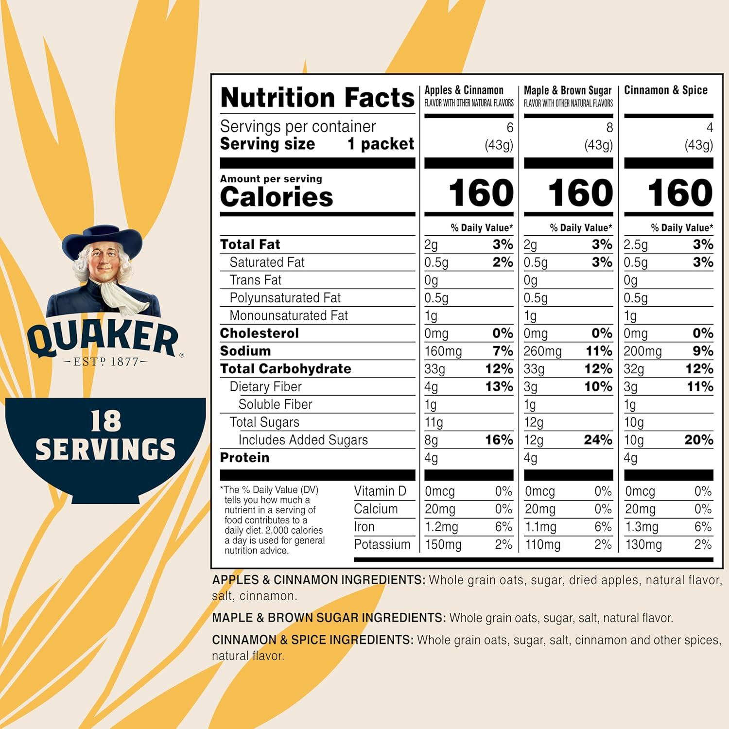image:imageQuaker Instant Oatmeal Variety Value Pack 18 Count