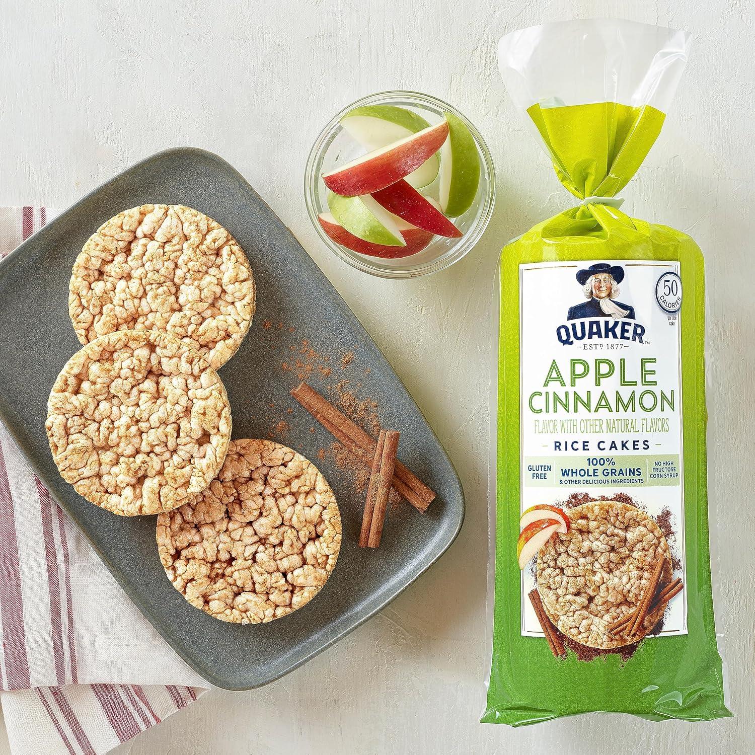 image:imageQuaker Large Rice Cakes Apple Cinnamon Pack of 3Apple Cinnamon