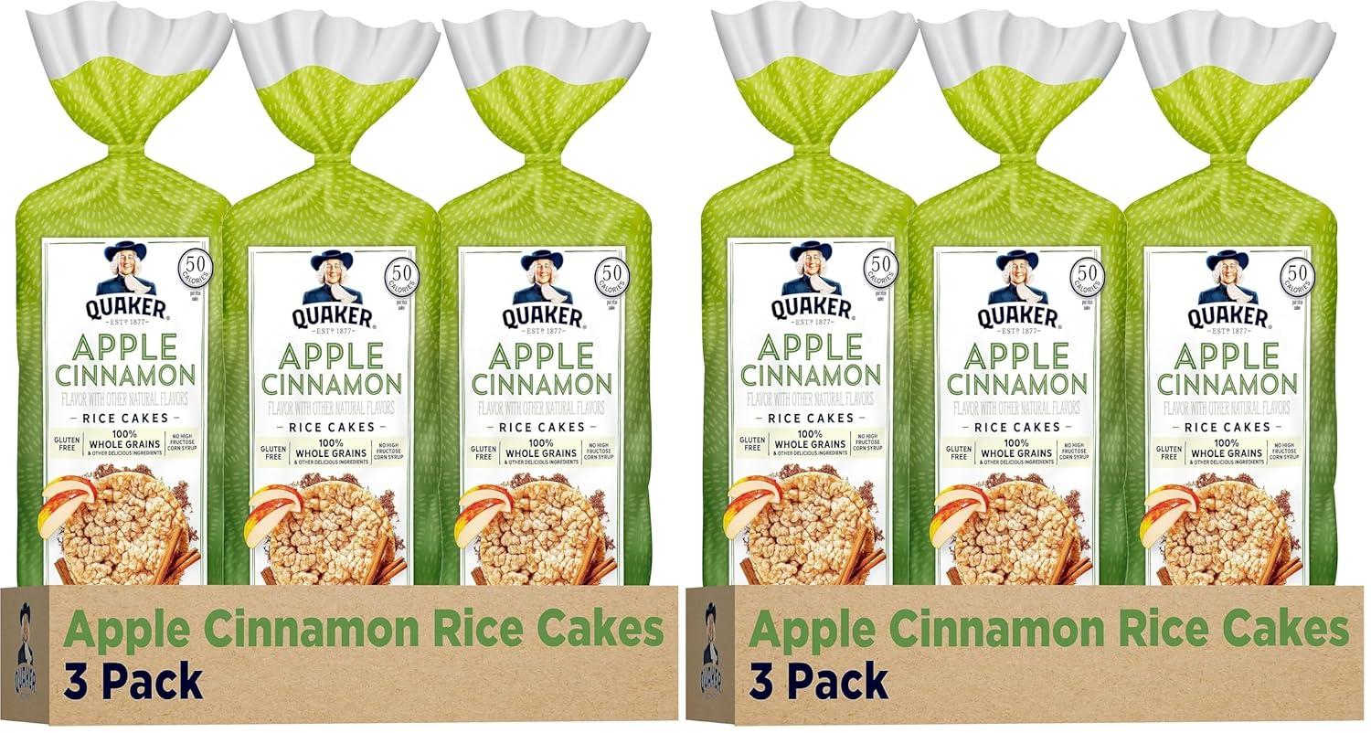 image:imageQuaker Large Rice Cakes Apple Cinnamon Pack of 3Apple Cinnamon