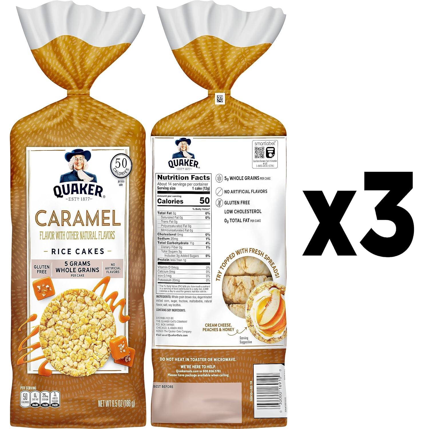 image:imageQuaker Large Rice Cakes Apple Cinnamon Pack of 3Caramel