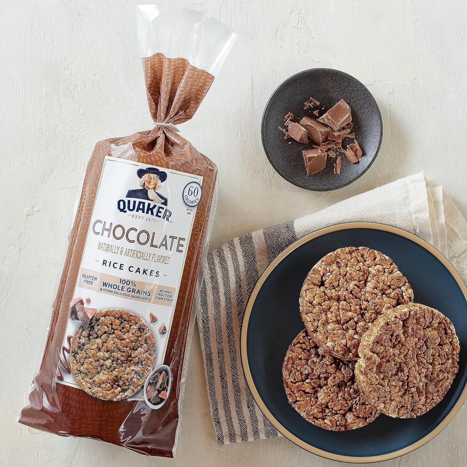 image:imageQuaker Large Rice Cakes Apple Cinnamon Pack of 3Chocolate