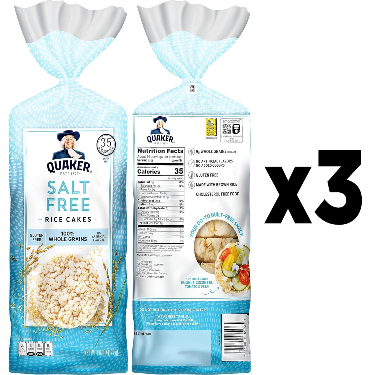 image:imageQuaker Large Rice Cakes Apple Cinnamon Pack of 3Plain Salt Free