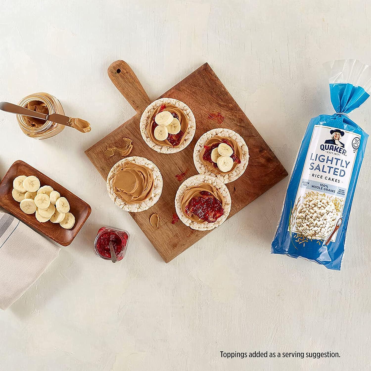 image:imageQuaker Large Rice Cakes Lightly Salted Gluten Free 100 Whole Grains 447 Oz Pack of 6Lightly Salted