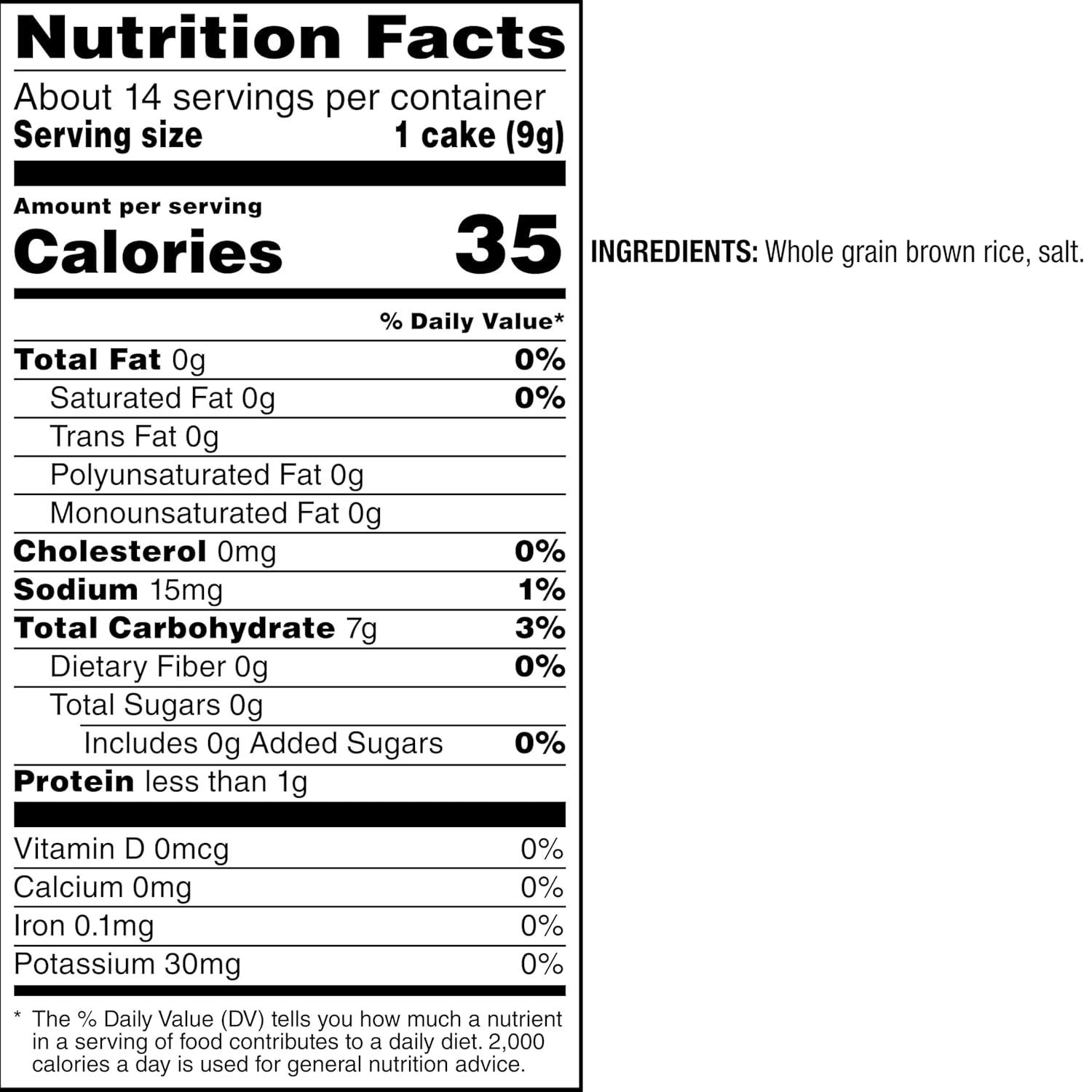 image:imageQuaker Large Rice Cakes Lightly Salted Gluten Free 100 Whole Grains 447 Oz Pack of 6Lightly Salted