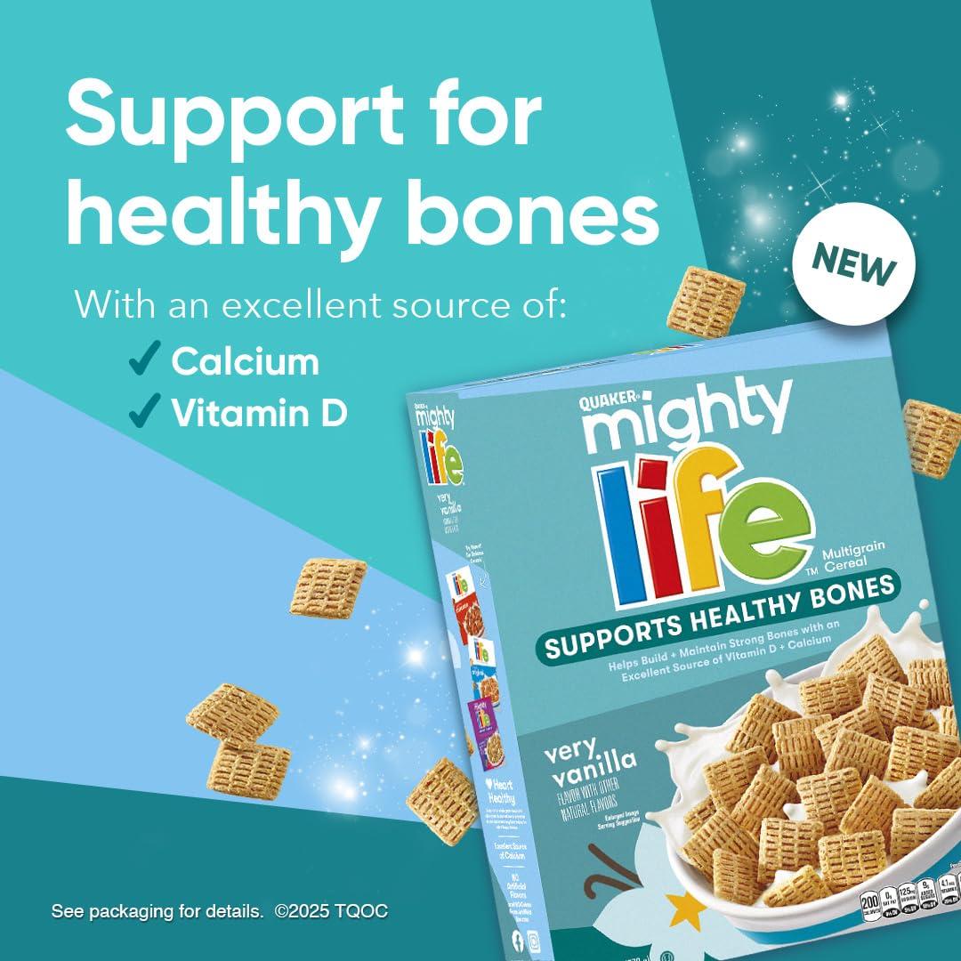 image:imageQuaker Mighty Life Multigrain Cereal Strawberry Blueberry Bliss Immunity Support 223 Oz Family SizeMighty Life Very Vanilla