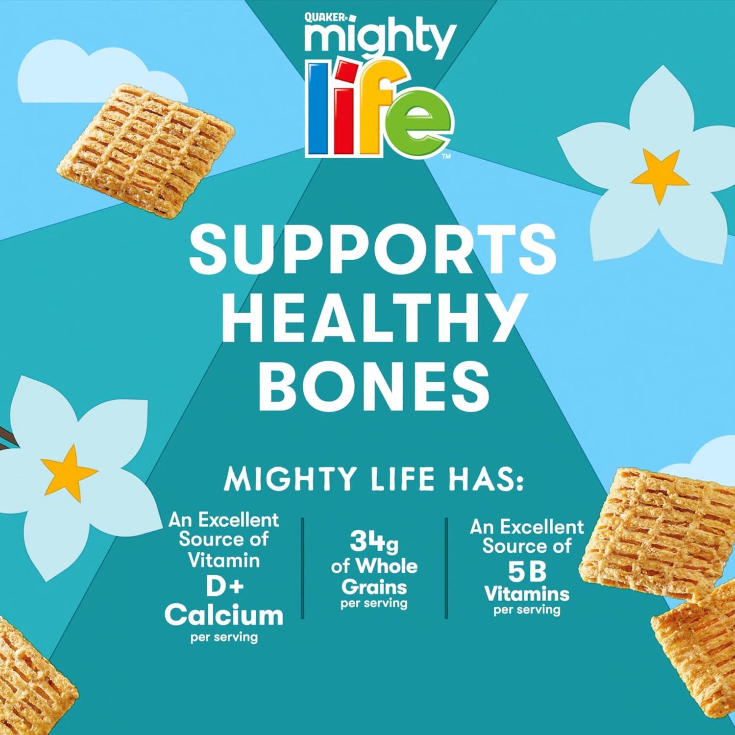 image:imageQuaker Mighty Life Multigrain Cereal Strawberry Blueberry Bliss Immunity Support 223 Oz Family SizeMighty Life Very Vanilla