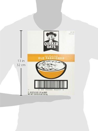 image:imageQuaker Old Fashioned Rolled Oats Non GMO Project Verified Two 64oz Bags in Box 90 Servings 4 Pound Pack of 2Quaker Old Fashioned