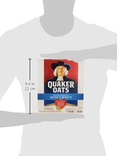 image:imageQuaker Old Fashioned Rolled Oats Non GMO Project Verified Two 64oz Bags in Box 90 Servings 4 Pound Pack of 2Quaker Quick 1Minute Oatmeal