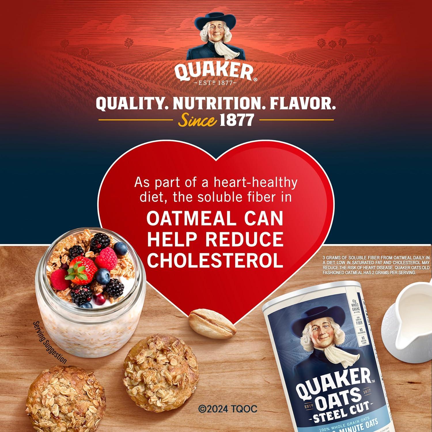 image:imageQuaker Old Fashioned Rolled Oats Non GMO Project Verified Two 64oz Bags in Box 90 Servings 4 Pound Pack of 2Quaker Quick 1Minute Oatmeal