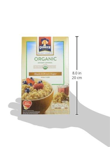 image:imageQuaker Organic Instant Oatmeal Maple amp Brown Sugar Breakfast Cereal 144 Oz Pack of 8Organic Maple Brown Sugar