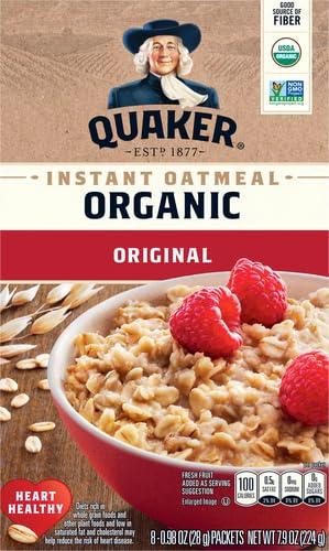 image:imageQuaker Organic Instant Oatmeal Maple amp Brown Sugar Breakfast Cereal 144 Oz Pack of 8Organic Original