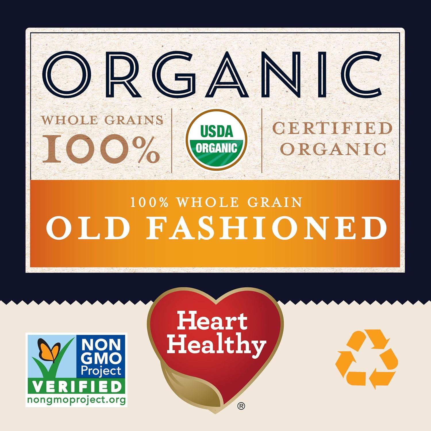 image:imageQuaker Organic Quick Cook Oatmeal Breakfast Cereal NonGMO Project Verified 24 OzPack of 4Organic Old Fashioned Oats