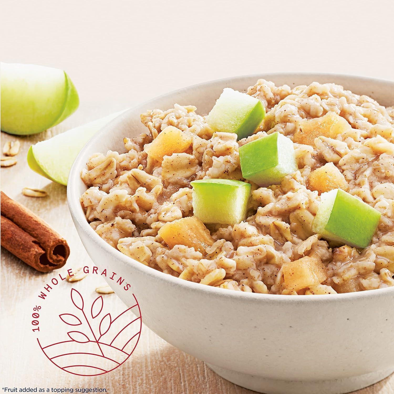 image:imageQuaker Protein Instant Oatmeal Apple Cinnamon 12g Protein per Serving Whole Grains No Artificial Flavors No Added Colors 211 oz Packets 6 Pack