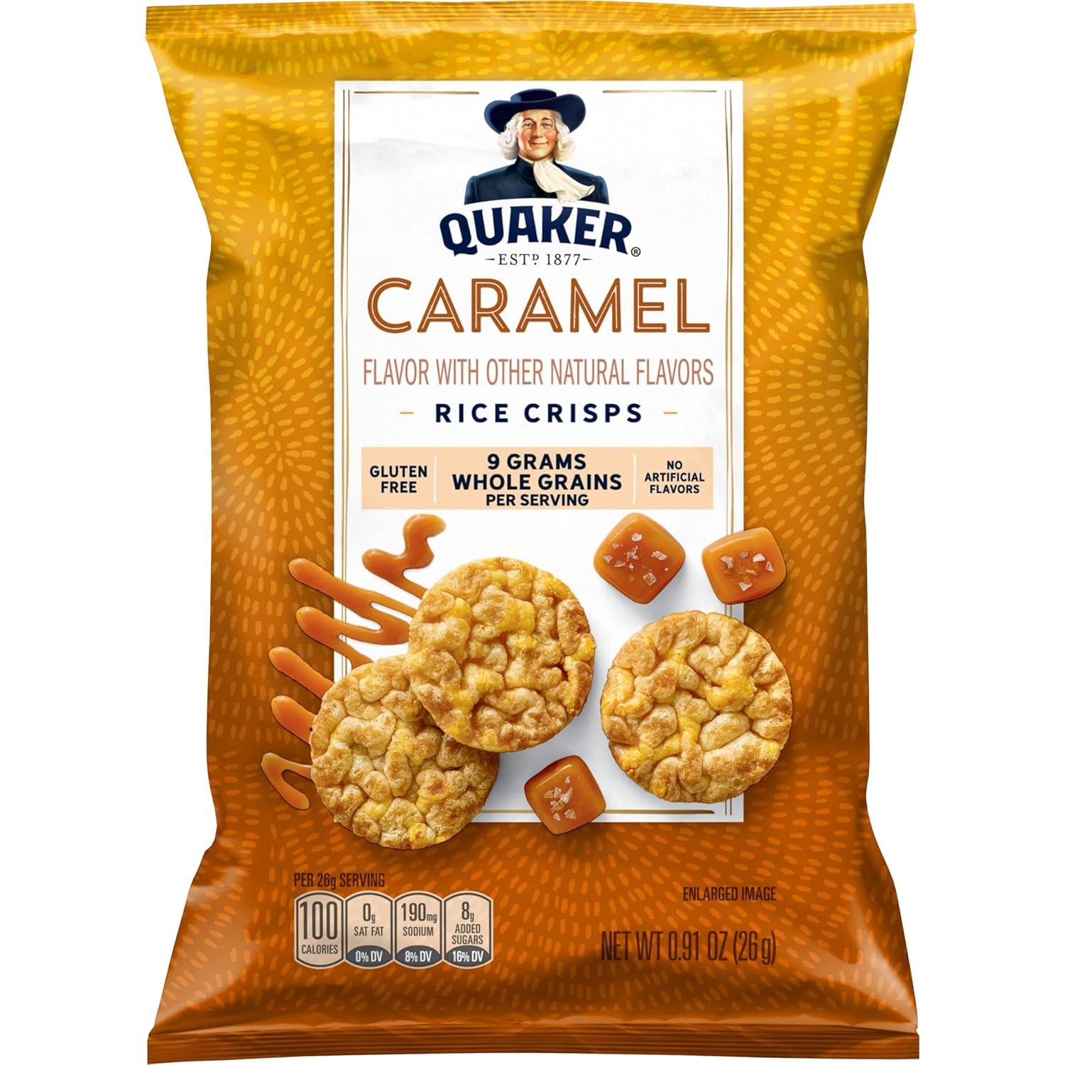 image:imageQuaker Rice Crisps Gluten Free Cheddar 067 Oz 30 CountCaramel