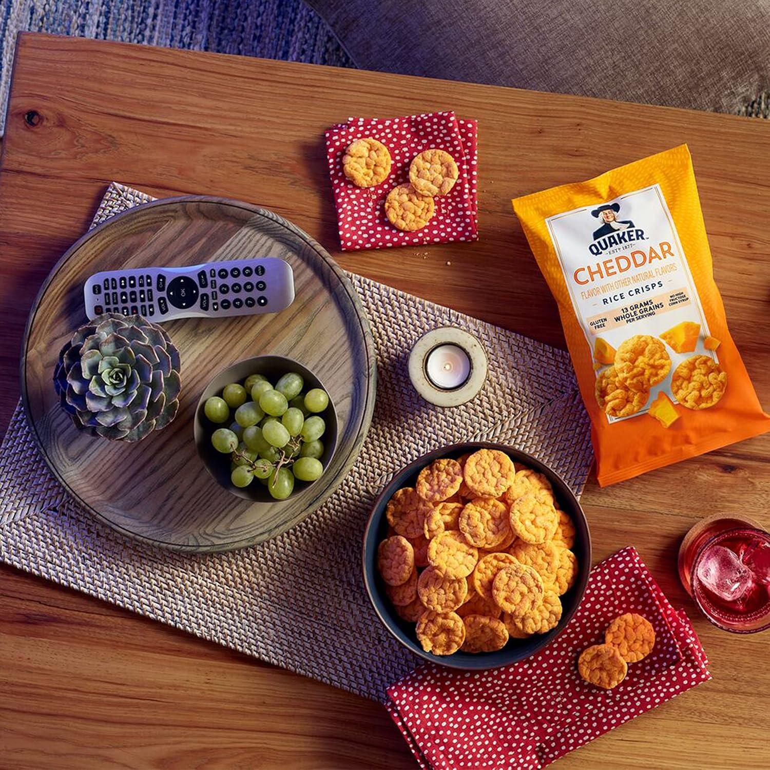 image:imageQuaker Rice Crisps Gluten Free Cheddar 067 Oz 30 CountSavory Variety Pack