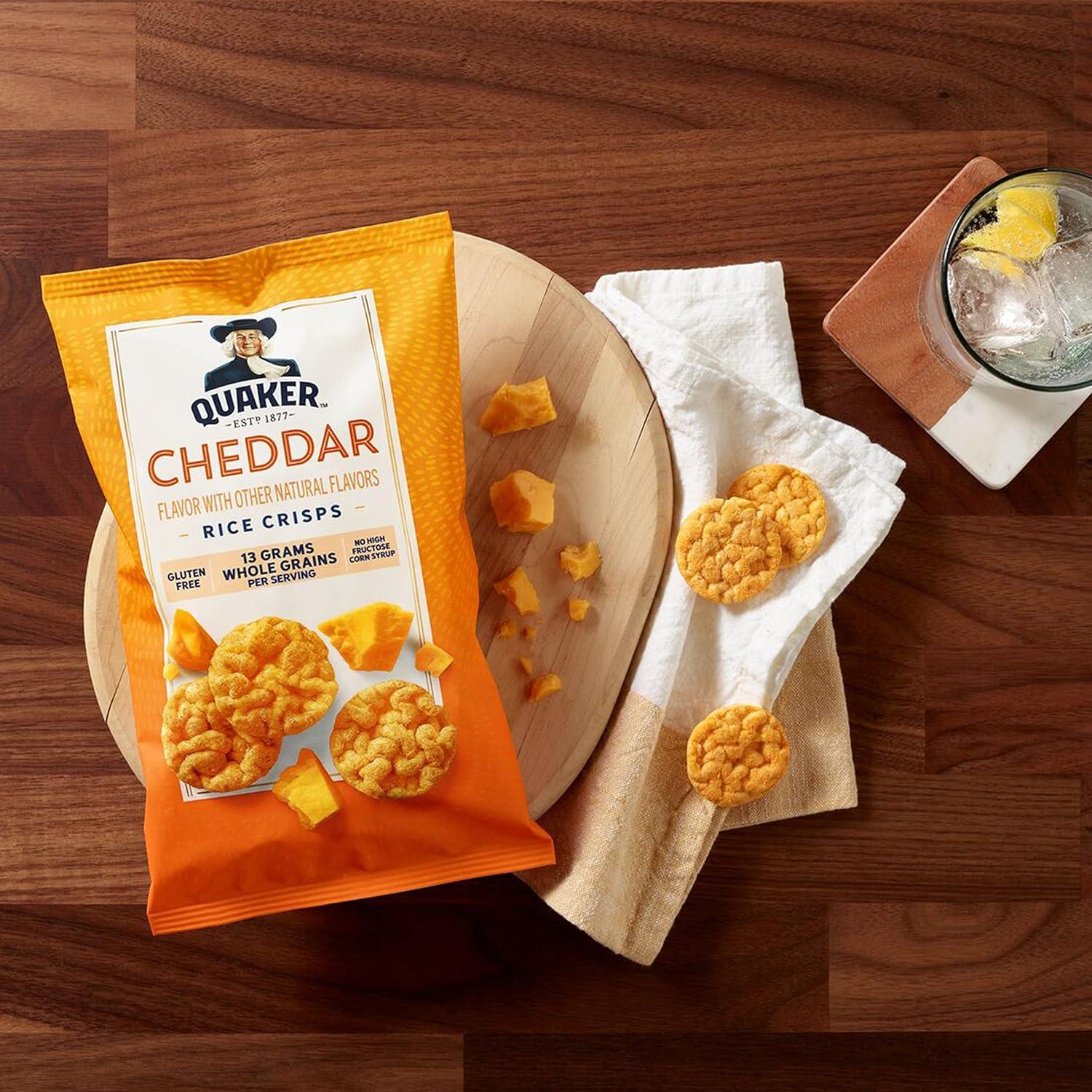 image:imageQuaker Rice Crisps Gluten Free Cheddar 067 Oz 30 CountSavory Variety Pack