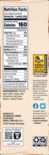 image:imageQuaker Steel Cut Oats Quick 3minute Oatmeal Cranberries and Blueberries Breakfast Cereal 8 Packets Per Box Pack of 6 BoxesCinnamon Spice