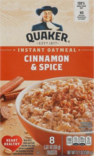 image:imageQuaker Steel Cut Oats Quick 3minute Oatmeal Cranberries and Blueberries Breakfast Cereal 8 Packets Per Box Pack of 6 BoxesCinnamon Spice