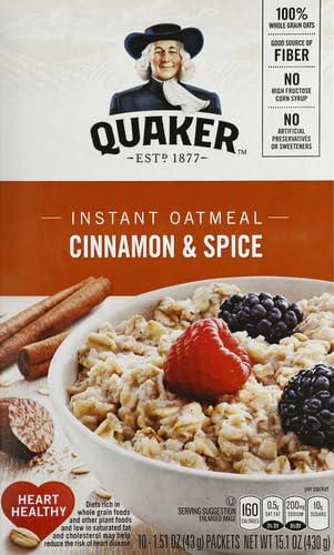 image:imageQuaker Steel Cut Oats Quick 3minute Oatmeal Cranberries and Blueberries Breakfast Cereal 8 Packets Per Box Pack of 6 BoxesCinnamon
