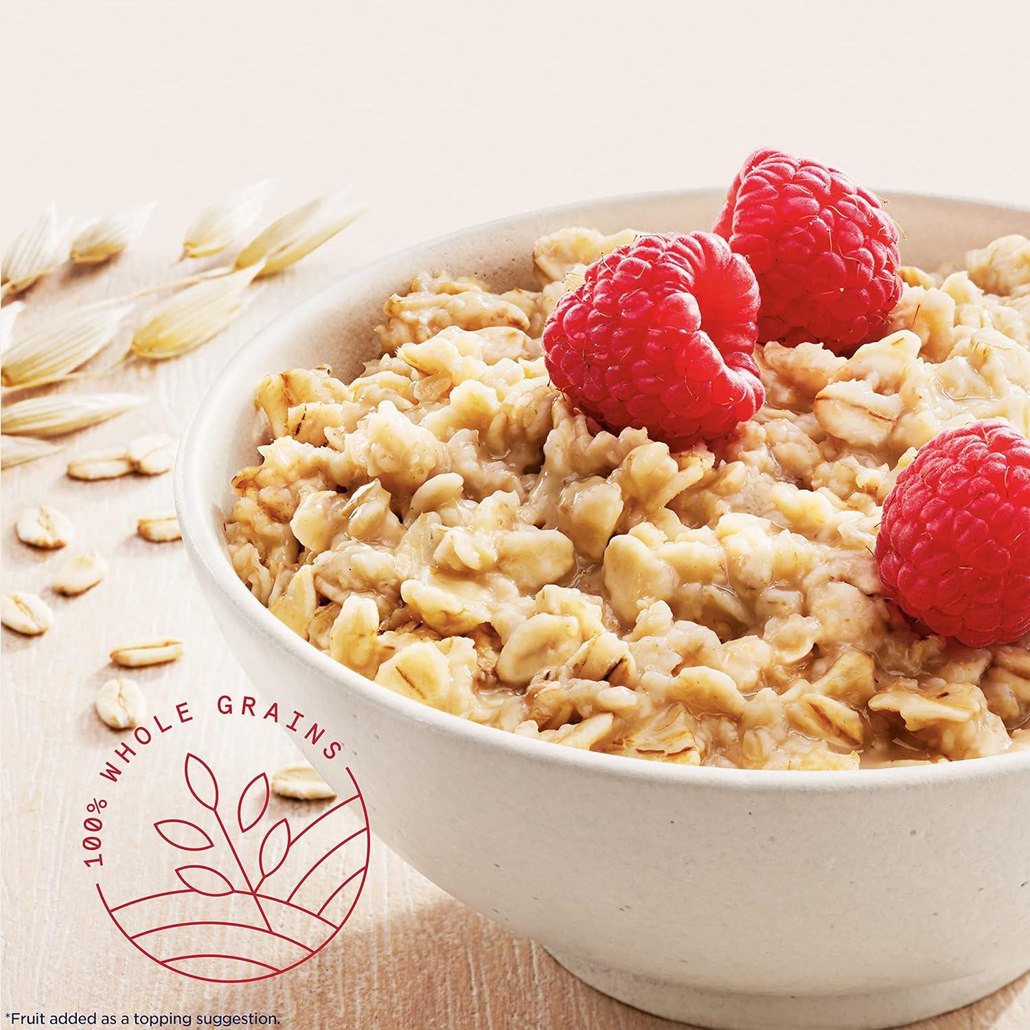 image:imageQuaker Steel Cut Oats Quick 3minute Oatmeal Cranberries and Blueberries Breakfast Cereal 8 Packets Per Box Pack of 6 BoxesCinnamon Brown