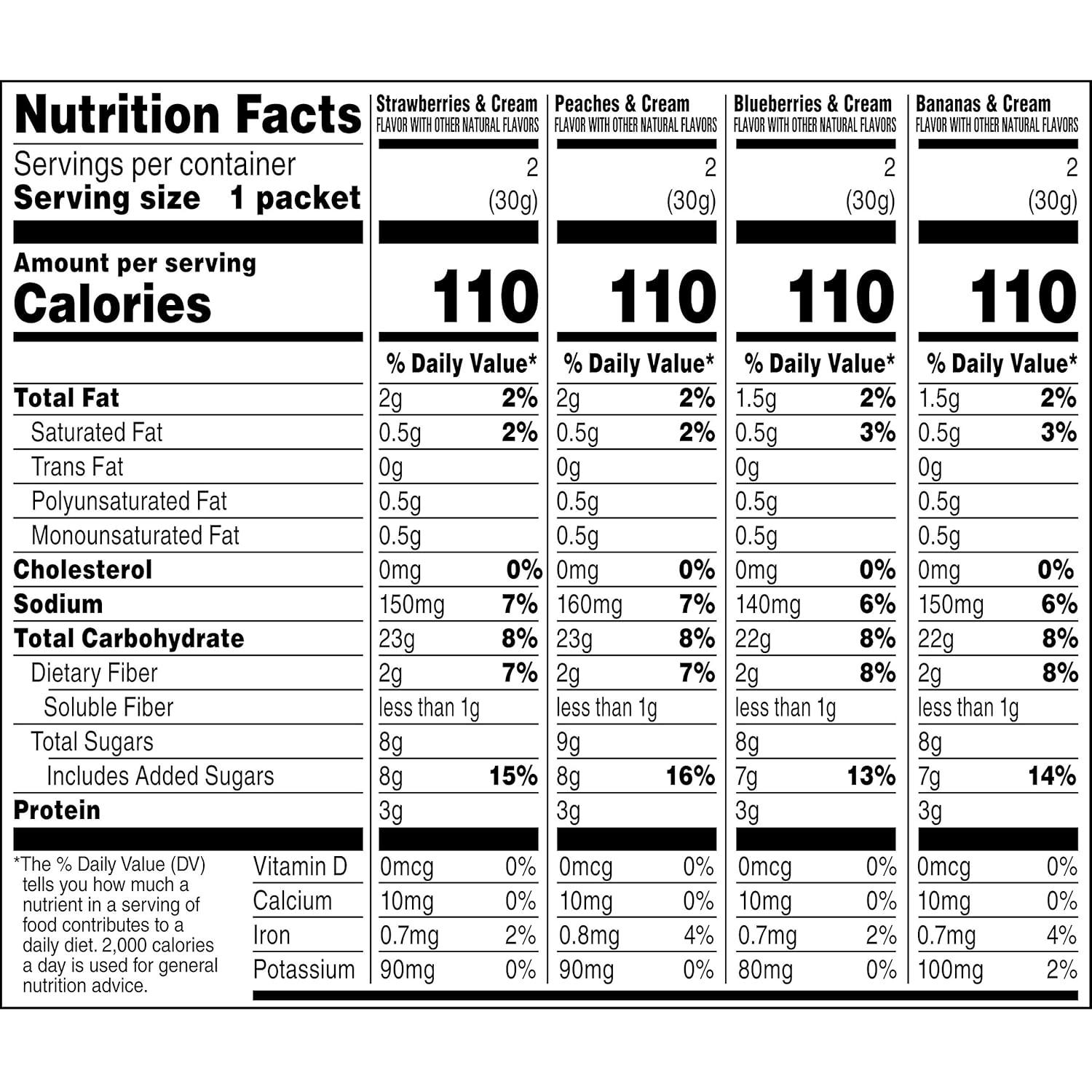 image:imageQuaker Steel Cut Oats Quick 3minute Oatmeal Cranberries and Blueberries Breakfast Cereal 8 Packets Per Box Pack of 6 BoxesFruit Cream