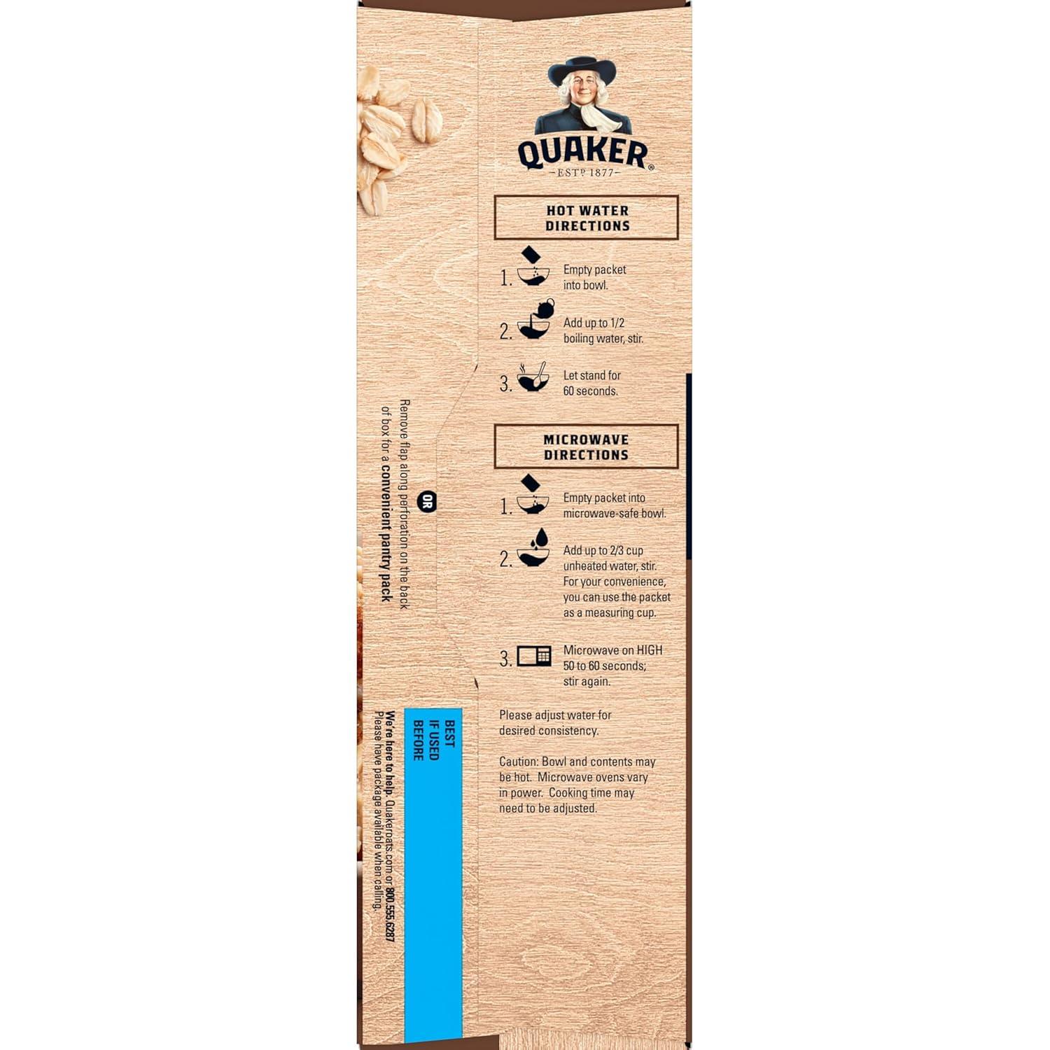 image:imageQuaker Steel Cut Oats Quick 3minute Oatmeal Cranberries and Blueberries Breakfast Cereal 8 Packets Per Box Pack of 6 BoxesMaple Brown Sugar