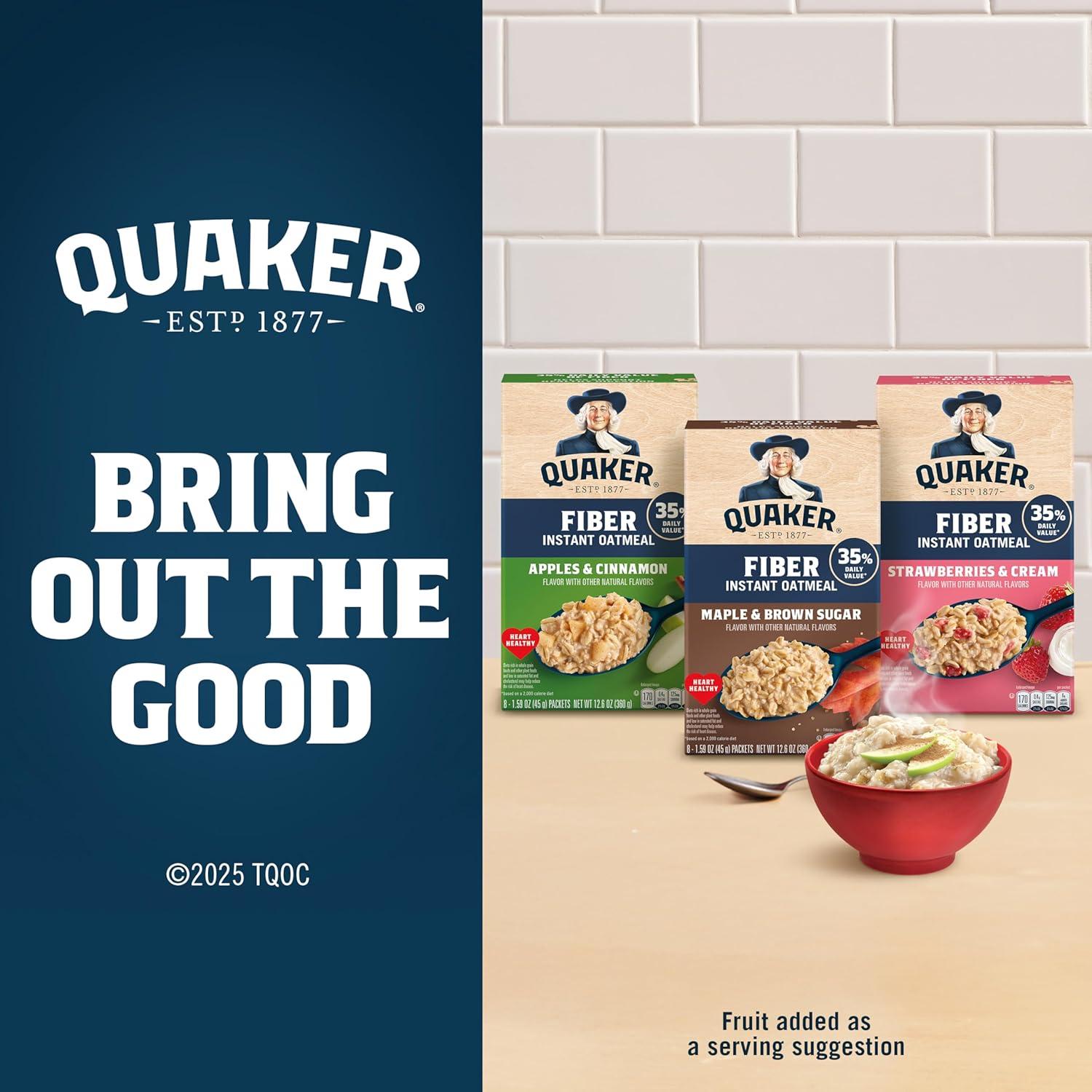 image:imageQuaker Steel Cut Oats Quick 3minute Oatmeal Cranberries and Blueberries Breakfast Cereal 8 Packets Per Box Pack of 6 BoxesMaple Brown Sugar