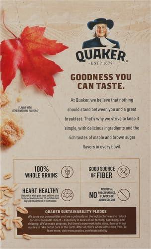 image:imageQuaker Steel Cut Oats Quick 3minute Oatmeal Cranberries and Blueberries Breakfast Cereal 8 Packets Per Box Pack of 6 BoxesMaple Brown Sugar