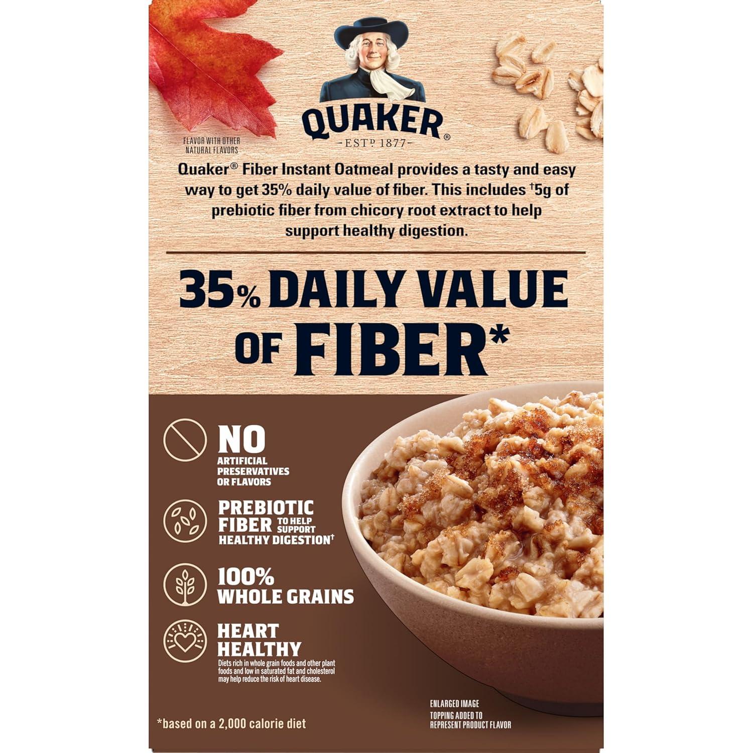 image:imageQuaker Steel Cut Oats Quick 3minute Oatmeal Cranberries and Blueberries Breakfast Cereal 8 Packets Per Box Pack of 6 BoxesMaple Brown Sugar