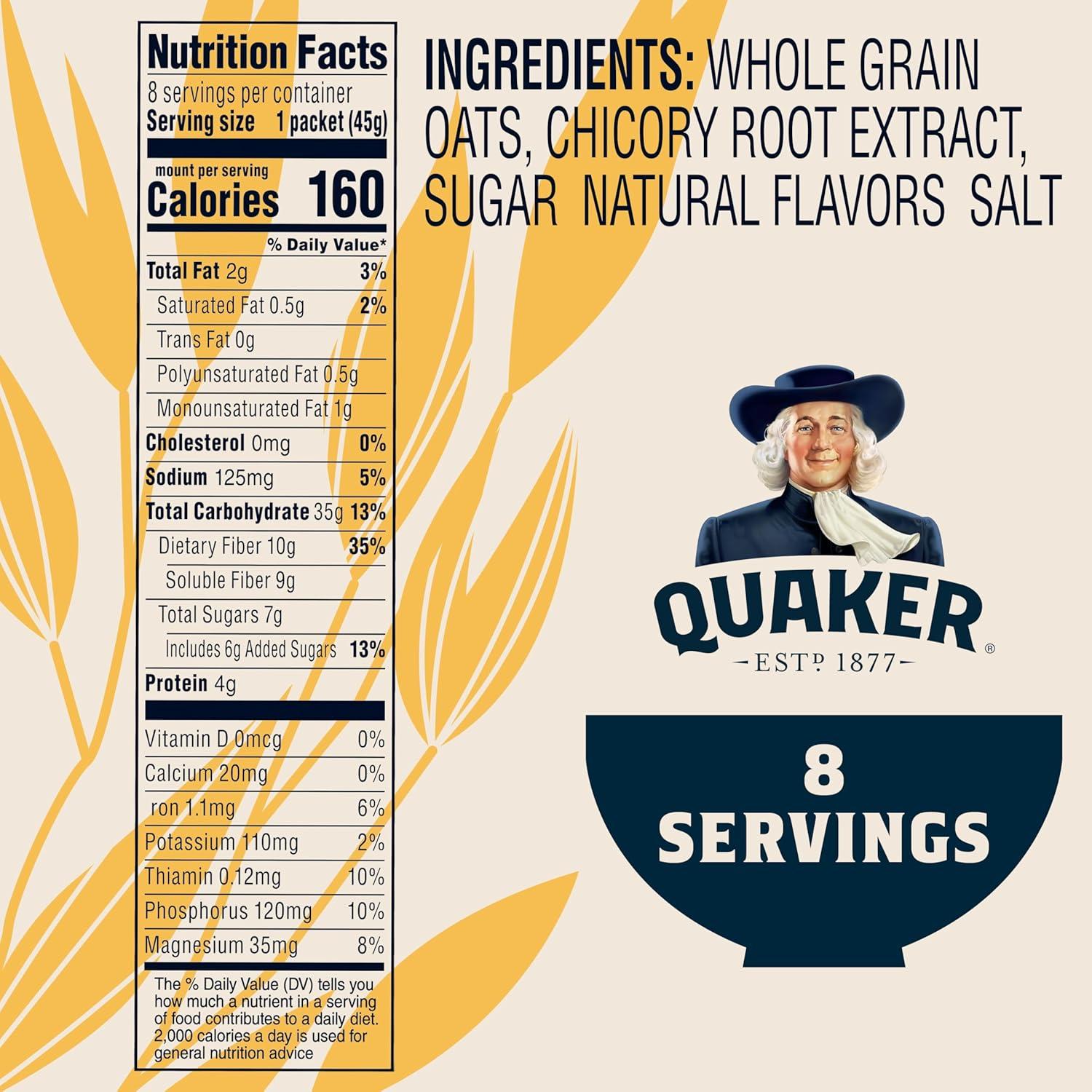 image:imageQuaker Steel Cut Oats Quick 3minute Oatmeal Cranberries and Blueberries Breakfast Cereal 8 Packets Per Box Pack of 6 BoxesMaple Brown Sugar