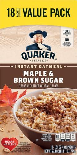 image:imageQuaker Steel Cut Oats Quick 3minute Oatmeal Cranberries and Blueberries Breakfast Cereal 8 Packets Per Box Pack of 6 BoxesMaple Brown Sugar