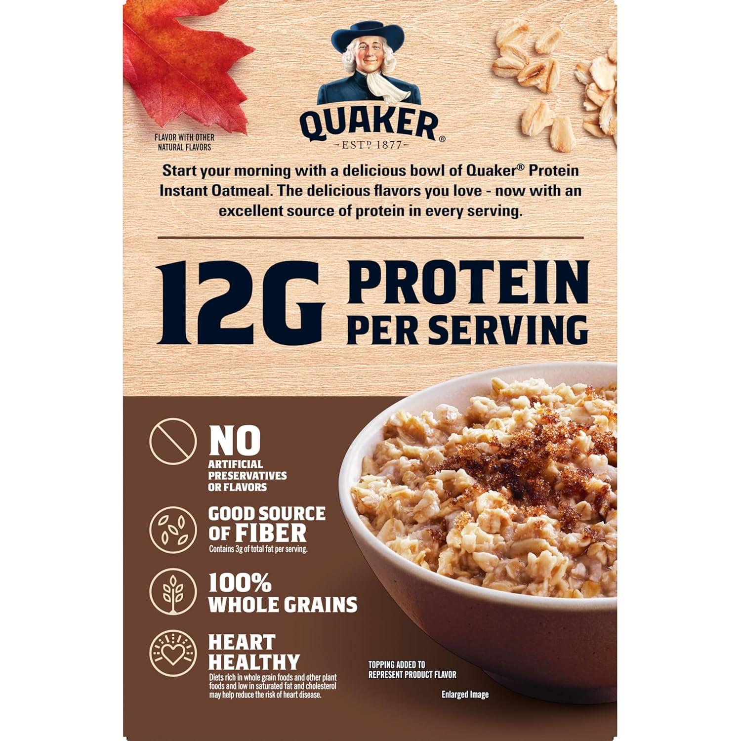 image:imageQuaker Steel Cut Oats Quick 3minute Oatmeal Cranberries and Blueberries Breakfast Cereal 8 Packets Per Box Pack of 6 BoxesMaple Brown Sugar
