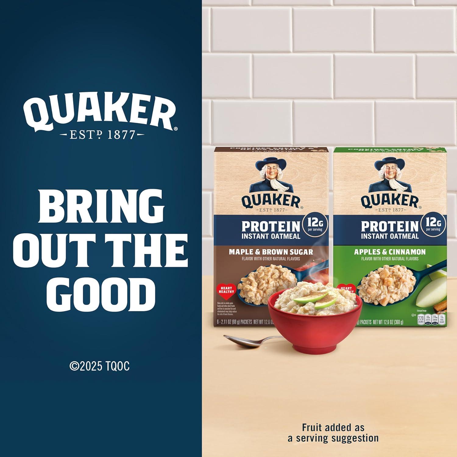 image:imageQuaker Steel Cut Oats Quick 3minute Oatmeal Cranberries and Blueberries Breakfast Cereal 8 Packets Per Box Pack of 6 BoxesMaple Brown Sugar