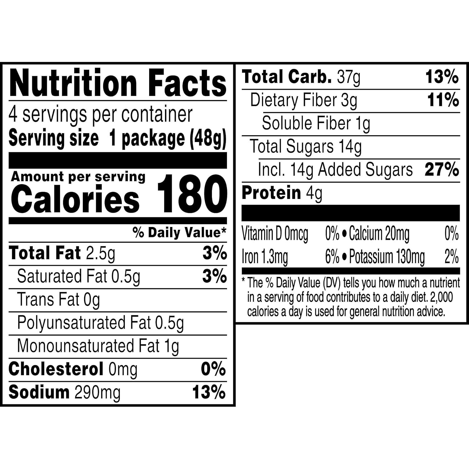 image:imageQuaker Steel Cut Oats Quick 3minute Oatmeal Cranberries and Blueberries Breakfast Cereal 8 Packets Per Box Pack of 6 BoxesMaple and Brown Sugar