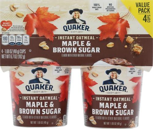 image:imageQuaker Steel Cut Oats Quick 3minute Oatmeal Cranberries and Blueberries Breakfast Cereal 8 Packets Per Box Pack of 6 BoxesMaple and Brown Sugar